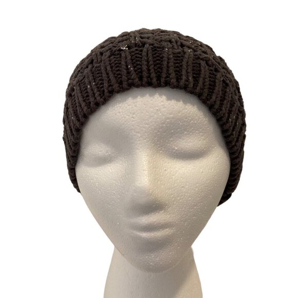 Gap Cable Knit Slouchy Beanie Hat Women or unisex One Size Gray Cotton & Acrylic - Picture 2 of 8